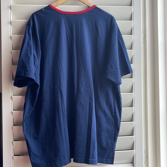 Mix & Max woman blouse 26/28W Navy top embroidered. Navy/red. Marine top - Picture 4 of 8